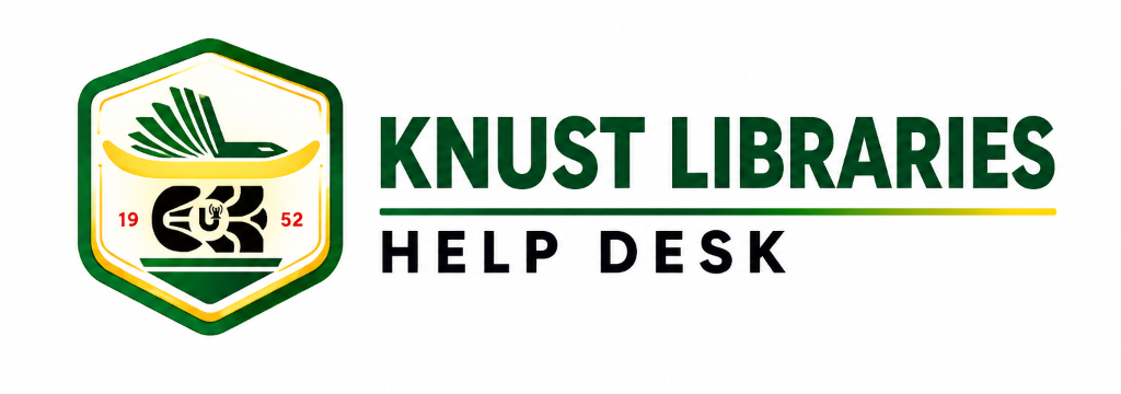 KNUST Libraries Help Desk Logo